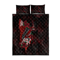 Personalised Native American Chief Skull Quilt Bed Set Rose Skull - Wonder Print Shop