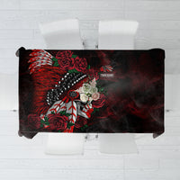 Personalised Native American Chief Skull Tablecloth Rose Skull - Wonder Print Shop