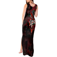 Personalised Native American Chief Skull Tank Maxi Dress Rose Skull - Wonder Print Shop