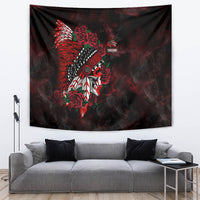 Personalised Native American Chief Skull Tapestry Rose Skull - Wonder Print Shop