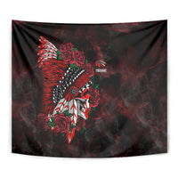 Personalised Native American Chief Skull Tapestry Rose Skull - Wonder Print Shop