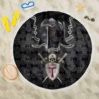 Personalised Knights Templar Warrior Skull Beach Blanket - Wonder Print Shop