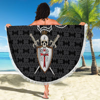 Personalised Knights Templar Warrior Skull Beach Blanket - Wonder Print Shop
