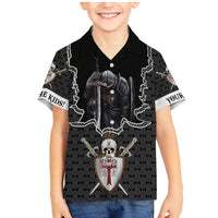 Personalised Knights Templar Warrior Skull Family Matching Mermaid Dress and Hawaiian Shirt - Wonder Print Shop