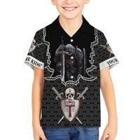 Personalised Knights Templar Warrior Skull Kid Hawaiian Shirt - Wonder Print Shop