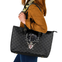 Personalised Knights Templar Warrior Skull Leather Tote Bag - Wonder Print Shop