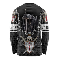 Personalised Knights Templar Warrior Skull Long Sleeve Shirt - Wonder Print Shop
