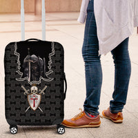 Personalised Knights Templar Warrior Skull Luggage Cover - Wonder Print Shop