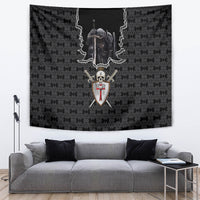 Personalised Knights Templar Warrior Skull Tapestry - Wonder Print Shop