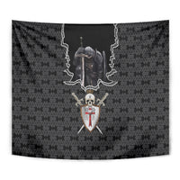 Personalised Knights Templar Warrior Skull Tapestry - Wonder Print Shop