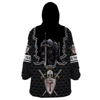 Personalised Knights Templar Warrior Skull Wearable Blanket Hoodie - Wonder Print Shop