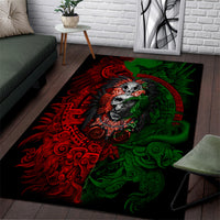 Skulls Aztec Warriors Area Rug - Wonder Print Shop