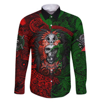 Skulls Aztec Warriors Family Matching Puletasi Dress and Hawaiian Shirt - Wonder Print Shop