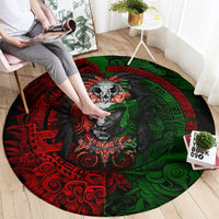 skulls-aztec-warriors-round-carpet