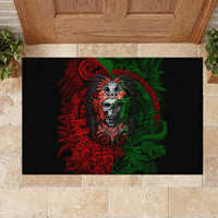 Skulls Aztec Warriors Rubber Doormat - Wonder Print Shop