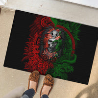 Skulls Aztec Warriors Rubber Doormat - Wonder Print Shop