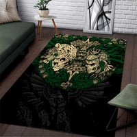 Aztec Warrior Skulls Area Rug - Wonder Print Shop