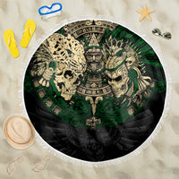 Aztec Warrior Skulls Beach Blanket - Wonder Print Shop