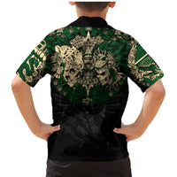 Aztec Warrior Skulls Family Matching Mermaid Dress and Hawaiian Shirt - Wonder Print Shop