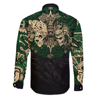 Aztec Warrior Skulls Family Matching Short Sleeve Bodycon Dress and Hawaiian Shirt - Wonder Print Shop