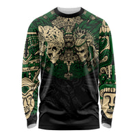 Aztec Warrior Skulls Long Sleeve Shirt - Wonder Print Shop