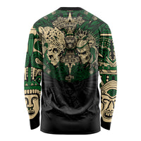 Aztec Warrior Skulls Long Sleeve Shirt - Wonder Print Shop