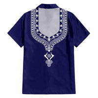 Printed Dashiki African Hawaiian Shirt Blue - Wonder Print Shop