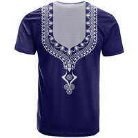 Printed Dashiki African T Shirt Blue - Wonder Print Shop