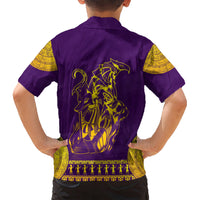 Anubis and Horus Hawaiian Shirt Egyptian God Purple - Wonder Print Shop