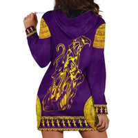 Anubis and Horus Hoodie Dress Egyptian God Purple - Wonder Print Shop