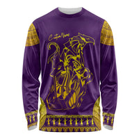 Anubis and Horus Long Sleeve Shirt Egyptian God Purple - Wonder Print Shop