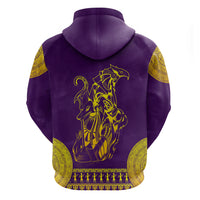 Anubis and Horus Zip Hoodie Egyptian God Purple - Wonder Print Shop