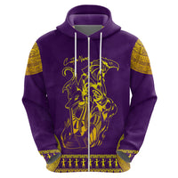 Anubis and Horus Zip Hoodie Egyptian God Purple - Wonder Print Shop