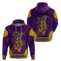 Anubis and Horus Zip Hoodie Egyptian God Purple - Wonder Print Shop