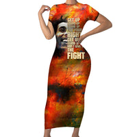 Reggae Legend Bob Short Sleeve Bodycon Dress Retro Style - Wonder Print Shop