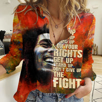 Reggae Legend Bob Women Casual Shirt Retro Style - Wonder Print Shop