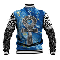 Ankh On Blue Baseball Jacket Pan African - Wonder Print Shop