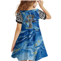 Ankh On Blue Family Matching Mermaid Dress and Hawaiian Shirt Pan African - Wonder Print Shop