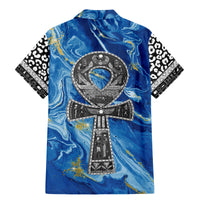 Ankh On Blue Family Matching Mermaid Dress and Hawaiian Shirt Pan African - Wonder Print Shop