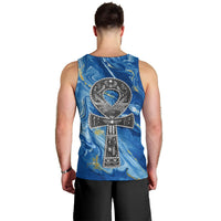 Ankh On Blue Men Tank Top Pan African - Wonder Print Shop