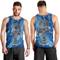 Ankh On Blue Men Tank Top Pan African - Wonder Print Shop
