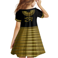 Eyes Of Horus Kid Short Sleeve Dress Egyptian Art - Wonder Print Shop