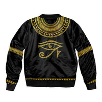 Eyes Of Horus Sleeve Zip Bomber Jacket Egyptian Art - Wonder Print Shop