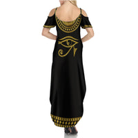 Eyes Of Horus Summer Maxi Dress Egyptian Art - Wonder Print Shop