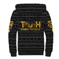 Personalized Truth Know Thyself Sherpa Hoodie Eye of Horus and Ankh - Wonder Print Shop