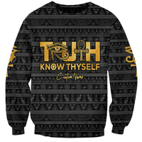 Personalized Truth Know Thyself Sweatshirt Eye of Horus and Ankh - Wonder Print Shop