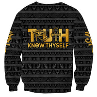 Personalized Truth Know Thyself Sweatshirt Eye of Horus and Ankh - Wonder Print Shop