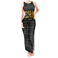 Personalized Truth Know Thyself Tank Maxi Dress Eye of Horus and Ankh - Wonder Print Shop