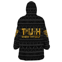 Personalized Truth Know Thyself Wearable Blanket Hoodie Eye of Horus and Ankh - Wonder Print Shop
