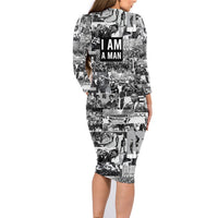 Black Power Family Matching Long Sleeve Bodycon Dress and Hawaiian Shirt African American Culture - Wonder Print Shop